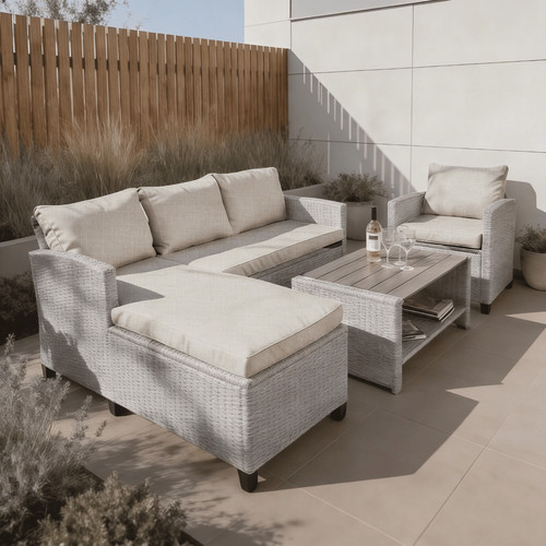 Piece rattan garden patio - 4,