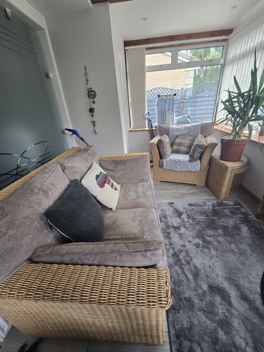 Rattan piece sofa and - 2,