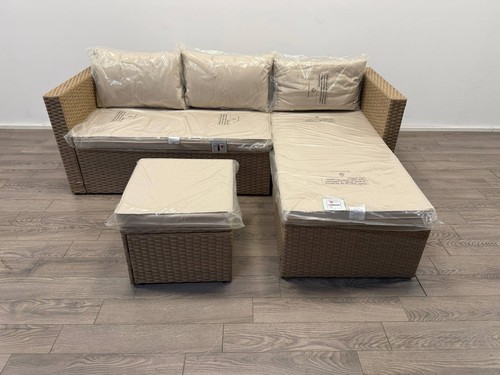 Natural rattan effect seater - rattan,