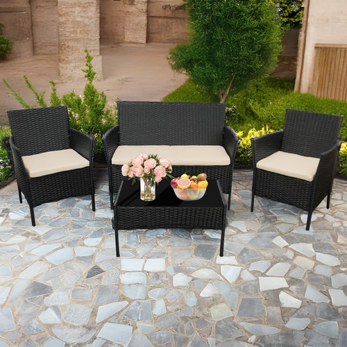 4pcs rattan sofa set garden - rattan,