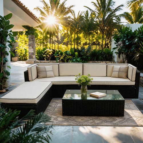 Seater rattan garden corner - seater,