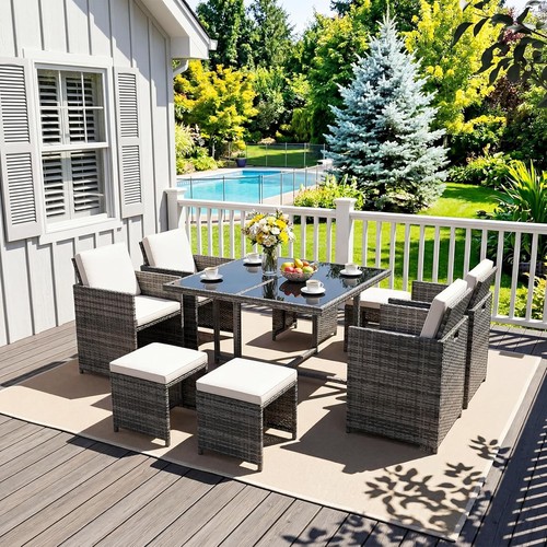 Seater cube rattan garden - seater,