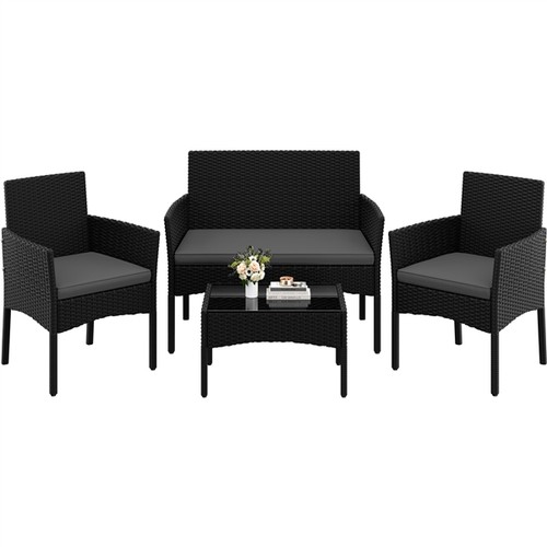 Piece garden sofa set wicker - sofa,