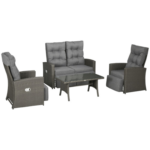Rattan garden furniture set - furniture,
