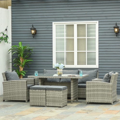 6pcs rattan dining set - dining,