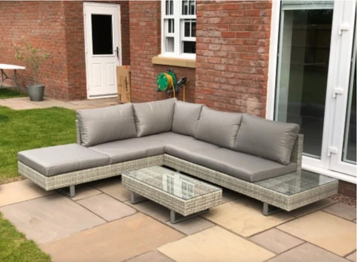 Corner rattan sofa set - rattan,