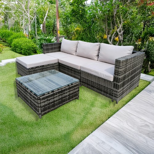 Rattan garden furniture - rattan, corner