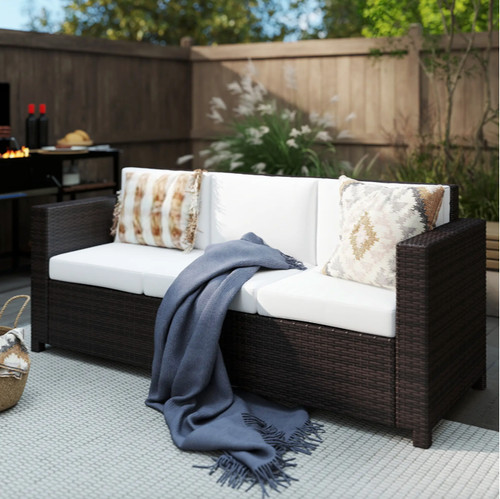 Large rattan sofa - rattan,