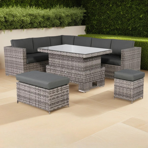 Club rattan modular - rattan, corner
