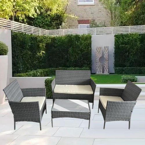 Rattan garden furniture set - rattan, 4