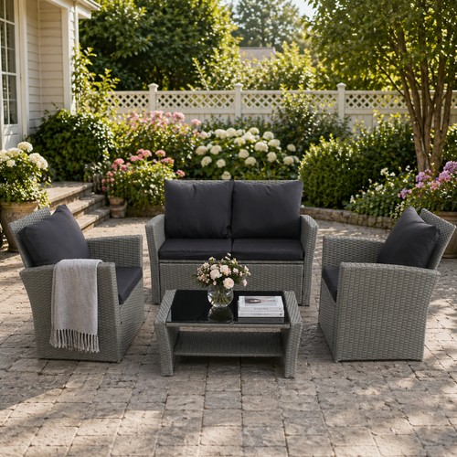 Rattan garden furniture - garden,