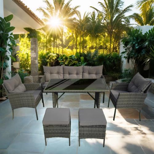 Rattan garden furniture - garden,