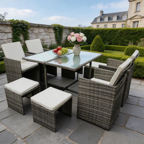 8seater rattan garden - 8seater,
