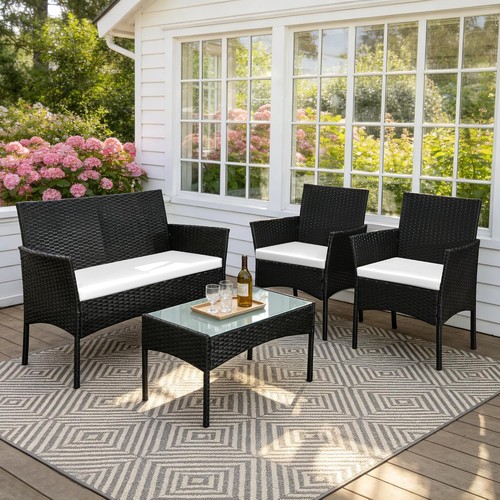 Rattan sofa set piece garden - rattan,