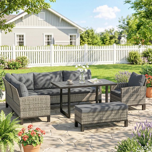 Rattan garden furniture - rattan, corner