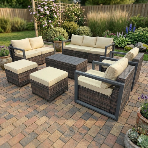 Rattan sofa set - rattan, garden