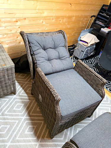 Grey rattan wicker piece - grey, rattan/wicker