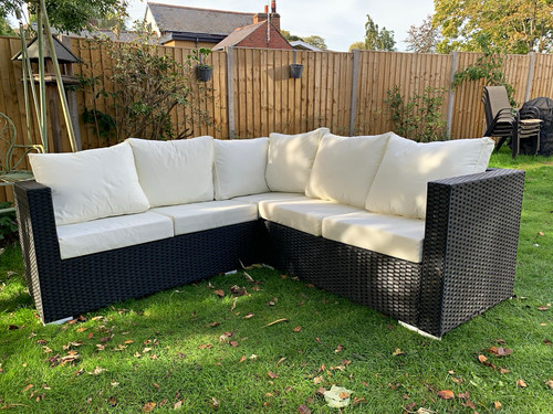 Rattan effect outdoor shape - effect, l-shape