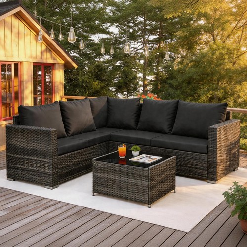 Outdoor rattan shape - outdoor, l-shape