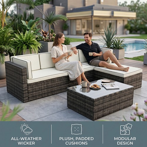 Seater rattan shape - l-shape, corner