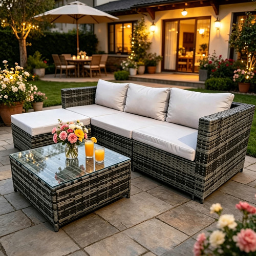 Garden rattan furniture set - garden, 4