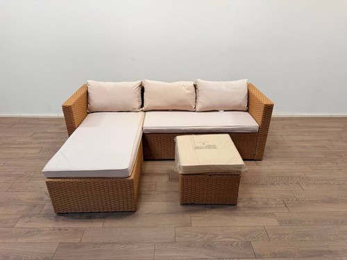 Natural rattan effect seater - rattan,