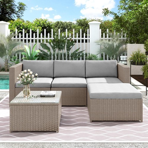 Merax piece rattan - piece, garden
