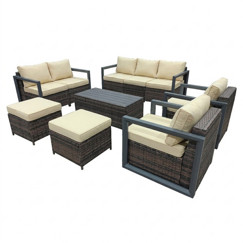 Rattan sofa set garden patio - sofa,